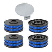 Bobine de fir pentru trimmer - Compatibile cu modelele RLT4027, RLT4125, RLT5027, RLT6030 și RLT5127, 8 bobine + 2 capace pentru b