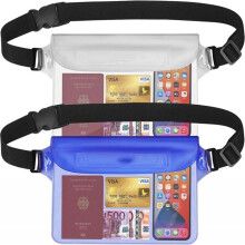 Set de 2 genți impermeabile transparente cu geantă impermeabilă reglabilă, husă de telefon mobil impermeabilă IP68, borsetă imperm