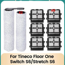 Reservdelar till Tineco Floor One Switch S6/Stretch S6 våt- och torrdammsugare: borstvals, filter och tillbehör.