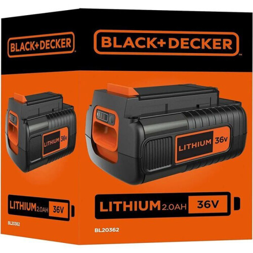 36V 2Ah lithium battery, compatible with all BLACK+DECKER 36V tools, no memory effect, low self-discharge 2