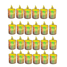 Vlamloze Theelichtjes 24 Stuks Kristallen LED Theelichtjes op Batterijen, Nepkaarsen, Theelichtjes voor Bruiloft, Date, Diner B