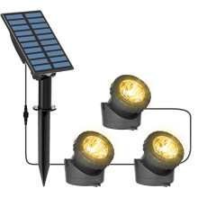 Solar-Unterwasserleuchte IP68 Wasserdichte Poolleuchte Solar-Gartenleuchte Landschaftsleuchte Einstellbare Helligkeit Gartendekoration