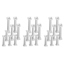 24 Pcs Blanc Petit + Grand Piliers en Plastique de Gâteau, Support de Gâteau Fondant Moisissure de Saint Valentin de Mariage Anniversaire Outils de