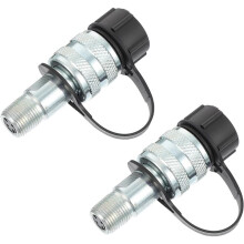 2 Stück 3/8 Zoll Stahl-Schnellkupplungen für Hydraulikanschlüsse (Innengewinde) für Hochdruck-Schlauchkupplungen