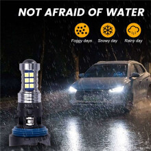 2X Car High Brightness White Light LED Daytime Running Light PH24W Suitable for 3008 2011 C5 2010-2012