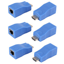 3X Extender to Rj45 Lan Network Extension Transmitter Receiver Tx Rx Cat5E Cat6 Ethernet Cable V1.4 30M 4K HD TV