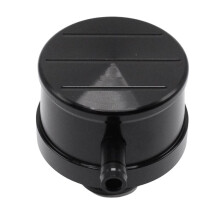 Bouchon de Soupape de Respiration en Aluminium Noir pour Chevy pour 350 SBC BBC, à Emboîter, avec Tube PVC Fraisé, Col de 2,5 cm, Hauteur de 6,35