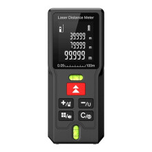100m Laser Distance Meter with 2 Bubble Levels 164ft Digital Laser Tape Measure Measuring Devic