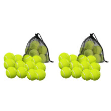 Pacote de 24 Bolas de Tênis com Bolsa de Armazenamento - Bola de Tênis de Parede Grossa de Boa Qualidade