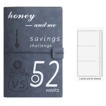 52-Wochen-Budgetplaner, Bargeldumschläge für die Spar-Challenge für Paare, Bargeldeinzahlungs-Organizer, Imitation B