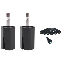 6 Pcs Ebony Guitar Bridge Pins Abanlone Dot & 2Pcs String Winder Tuning Peg Puller Replace Electric Drill