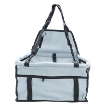 Large Pet Car Booster Puppy Cat Dog Carrier Travel Protector Safety Basket Gray