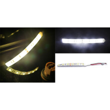 2 Pcs 10Cm Waterproof 5050 Led Strip Lights 12V Caravan Boat Car-White Light & Warm White Light