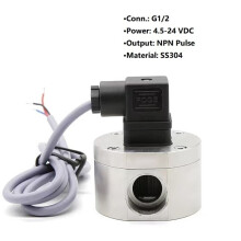 Sensor de Vazão de Óleo com Engrenagem Elíptica G1/2, Fabricado em Aço Inoxidável 304, de Alta Precisão.