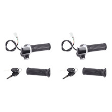 2X 36V Electric Scooter Throttle Grip with Key Lock Power Indicator for Electric Bikes Motorcycles