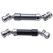 2Pcs Metal Rear Center Drive Shaft CVD Transmission Shaft for 1:12 12428 12423 Black & Titanium