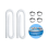 Conjunto de 6 mangueiras para piscinas acima do solo, 1,25 polegadas de diâmetro, 59 polegadas de comprimento, compatível com os modelos de bomba 6