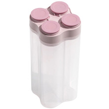 XIUH Køkkenartikler, Køkkenredskaber Transparente Madkornforsegling Opbevaringsdåser Krukketank Dividerbokse Køkkenplast (Pink)