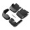 4Pcs Car Front Rear Mud Flap Mudguards Mudflaps  Guards with 4Pcs Car Side Door Handle Frame Cover Trim 3