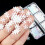 White Snowflake Sequins Christmas Ornament Mixed Sizes 5
