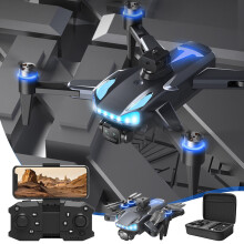 Zeceouar Drone met camera, FPV RC Quadcopter met hoogtebehoud, obstakeldetectie, LED-verlichting, 2.4G borstelloze motor, drone voor volwassenen