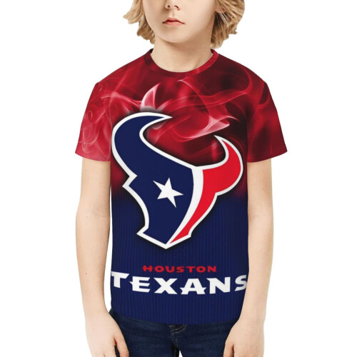 Μπλούζα Texans Youth με κοντό μανίκι για αγόρια και κορίτσια με λογότυπο αθλητικής