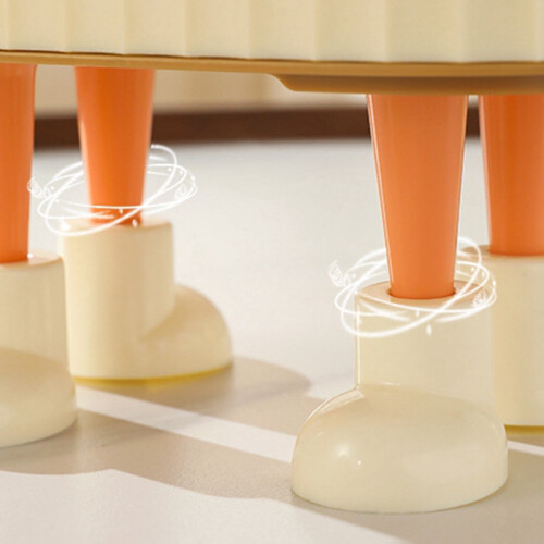 Χαριτωμένο DIY στρογγυλό υποπόδιο παπουτσιών με μικρά πόδια, αποσπώμενο μη 2