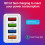 Chargeur mural portable 4 ports USB en forme de cube, charge rapide, compatible iPhone, iPad et Android. 3
