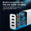Chargeur mural portable 4 ports USB en forme de cube, charge rapide, compatible iPhone, iPad et Android. 5
