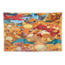 Charmander gobelinek, fali dekoráció nappaliba, hálószobába, kollégiumi dekorációhoz, takaróhoz, fali dekoráció