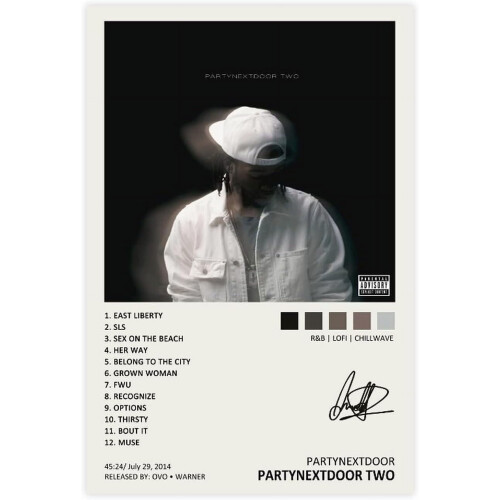 Αφίσα Aaroca Partynextdoor, Εξώφυλλο σε καμβά μουσικού άλμπουμ, Εκτύπωση περιορισμένης