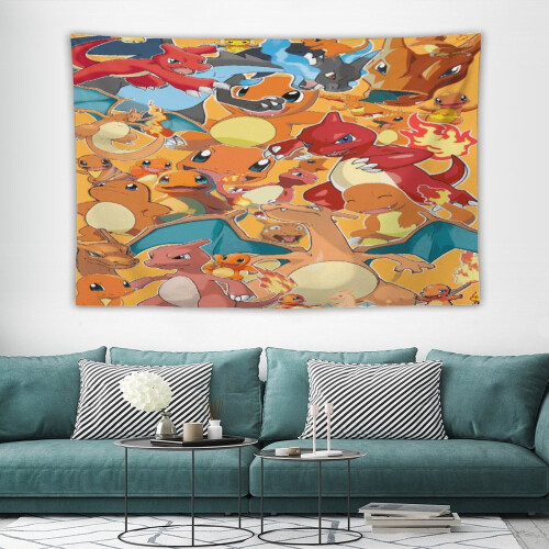Ταπισερί Charmander Ταπισερί Κρεμαστό για Σαλόνι, Υπνοδωμάτιο, Διακόσμηση Ντορμ, 2