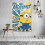 Ταπισερί Minions, Μεγάλες ταπισερί τοίχου για σαλόνι, υπνοδωμάτιο, κοιτώνα, αφίσες, 7
