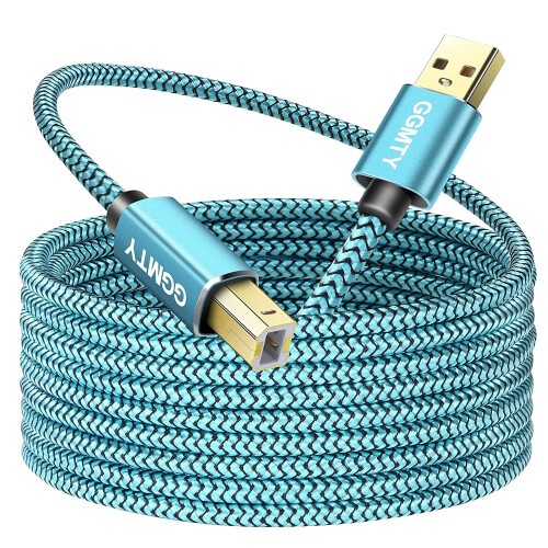 Printerkabel 1,8 meter, USB-printerkabel USB 2.0 Type A mannelijk naar B mannelijk, scannerkabel, snelle USB-printerkabel