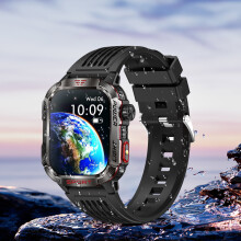 JunYeShi HT29 Smartwatch compatibel met buitensporten, LED-lamp, bankbiljetdetectie, GPS, hoogtemeting, gezondheidsmonitoring, waterdicht