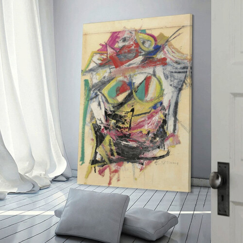 Αφίσα Willem De Kooning Αφηρημένος Εξπρεσιονισμός σε καμβά, 12x18 ίντσες (30x45εκ.), Διακόσμηση 2
