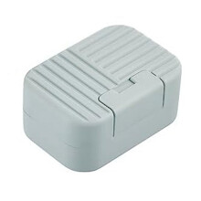 Boîte à savon de voyage, étui à savon avec couvercle, porte-savon portable bleu