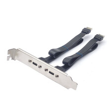 Cable de expansión para placa base con conector USB 3.1 tipo E macho a tipo C hembra para panel frontal (50 cm).