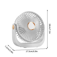 Ventilatore compatto ad alta potenza Gnobogi, silenzioso, ricaricabile, ideale per ufficio, studenti e dormitorio, in offerta.