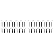40 Pack Aluminum Whistle, Sports Whistle, Emergency Survival Whistles with Key Chain,Black
