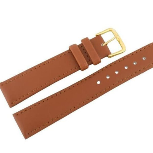 Curea de ceas elegantă din piele PU maro, 12 mm