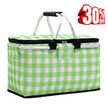 Bolsa térmica Fmxomd, cesta de picnic portátil, bolsa térmica plegable con aislamiento de 22 litros para exteriores, playa, trabajo y viajes
