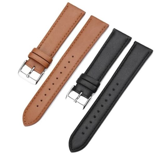 Curea de ceas elegantă din piele PU maro, 12 mm 2