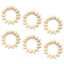 Lot de 6 ronds de serviette en perles de bois, style champĂŞtre, pour la table ou la maison.