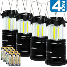 LED-Campinglaterne, Costech Tragbare COB-Lampe, ultrahell, zusammenklappbar