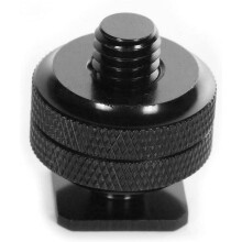 3/8" koldsko-skrueadapter til kamera blitzskomontering med dobbelt møtrik, paraplyblitzbeslag, kuglehoved