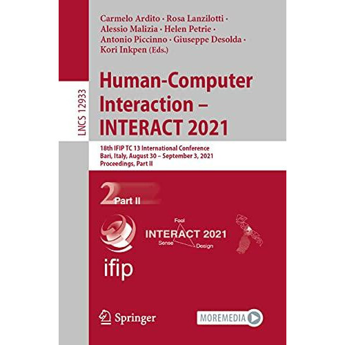 HumanComputer Interaction INTERACT 2021 18th IFIP TC 13 International