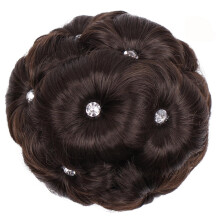 Haarschmuck für Damen: Lockige Brautperücke, Haarknoten, Diamant-Dutt, Blumen, Chignon