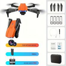 stuk E99 Drone met 2 camera's, opvouwbare RC-drone met beschermrek, geschikt voor beginners, voor binnen en buiten, cadeau voor kerst en Halloween