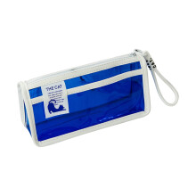 Stort gennemsigtigt penalhus, PVC-lomme med stor kapacitet til skoleartikler, kosmetikopbevaringstaske, kompatibel med skolekontorartikler